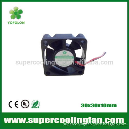 30x30x10mm 5V/ 12V tiny cooling fan 30mm mini dc electric fan